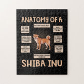 Anatomie van een shiba in een grappige puppy Gift Legpuzzel (Verticaal)