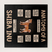Anatomie van een shiba in een grappige puppy Gift Legpuzzel (Horizontaal)