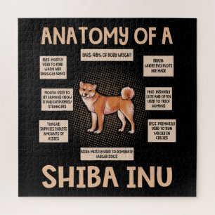 Anatomie van een shiba in een grappige puppy Gift Legpuzzel