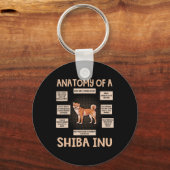 Anatomie van een shiba in een grappige puppy Gift Sleutelhanger (Voorkant)