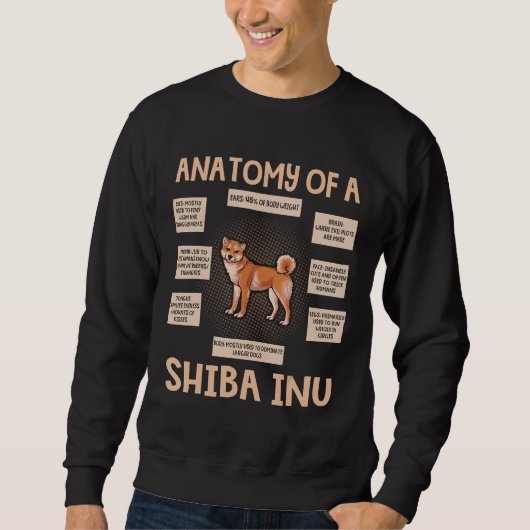 Anatomie van een shiba in een grappige puppy Gift Trui (Voorkant)