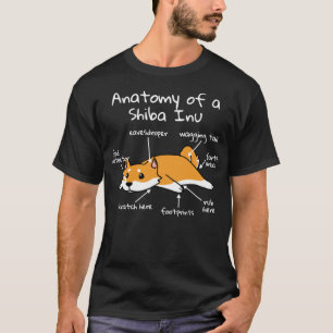 Anatomie van een Shiba Inu Funny Dog Gift T-shirt