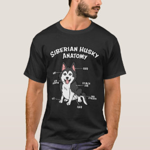 Anatomie van een Siberische Husky Funny Dog T-shirt