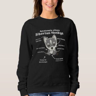 Anatomie van een siberische, zoete hondenhond trui