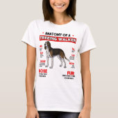 Anatomie van een Treingende Walker Coonhound Dog T T-shirt (Voorkant)