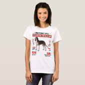 Anatomie van een Treingende Walker Coonhound Dog T T-shirt (Voorkant volledig)