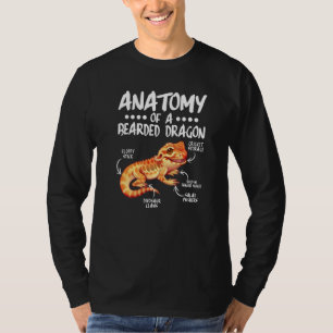 Anatomie van een uitgelijnde draak voor reptielen t-shirt