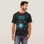 Anatomie van een vis - Grappige vis tee T-shirt (Voorkant volledig)