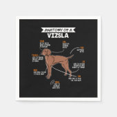 Anatomie van een Vizsla-hond Servet (Voorkant)