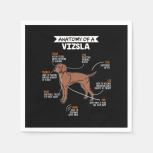 Anatomie van een Vizsla-hond Servet