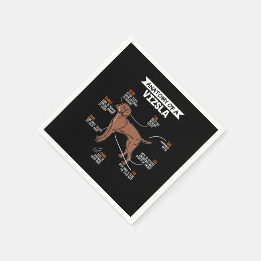 Anatomie van een Vizsla-hond Servet (Hoek)