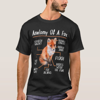 Anatomie van een vos cadeau rode vos t-shirt