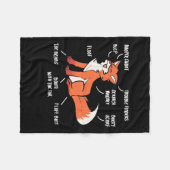 Anatomie van een vos fleece deken (Voorkant (Horizontaal))