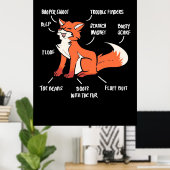 Anatomie van een vos poster (Thuiskantoor)