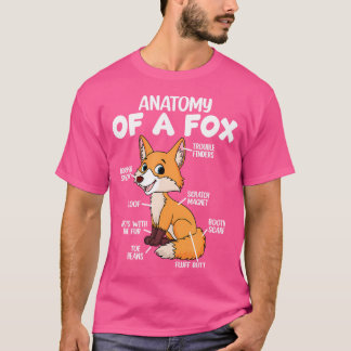 Anatomie van een vos t-shirt