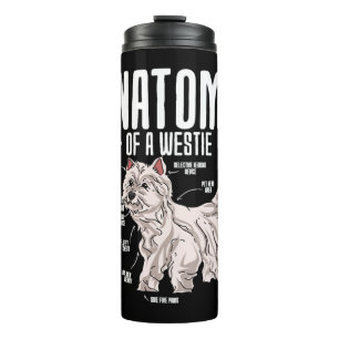 Anatomie van een West Highland White Terrier Thermosbeker