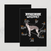 anatomie van een whippet hondenkgift bedankkaart (Voorkant / Achterkant)