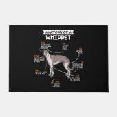 anatomie van een whippet hondenkgift deurmat (Voorkant)