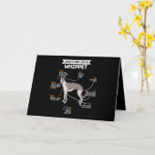 anatomie van een whippet hondenkgift kaart (Gele Bloem)