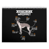 anatomie van een whippet hondenkgift kalender (Hoes)