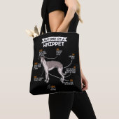 anatomie van een whippet hondenkgift tote bag (Dichtbij)
