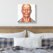 Anatomie van het gezicht van de mens en de nekspie canvas afdruk (Insitu (Slaapkamer))
