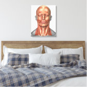 Anatomie van het gezicht van de mens en de nekspie canvas afdruk (Insitu (Slaapkamer))