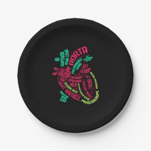 Anatomie van het hart. -Cadeau Papieren Bordje