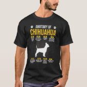 Anatomie van het Hondenliefhebber Chihuahua T-shirt (Voorkant)