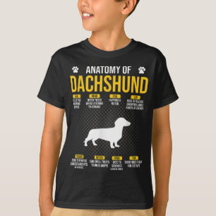 Anatomie van het Hondenliefhebber Dachshund T-shirt