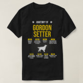 Anatomie van het Hondenliefhebber Gordon Setter T-shirt (Design voorkant)