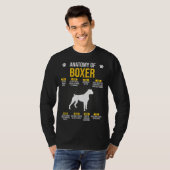 Anatomie van het Hondenliefhebber van de Boxer T-shirt (Voorkant volledig)