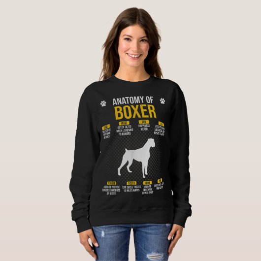 Anatomie van het Hondenliefhebber van de Boxer Trui (Voorkant volledig)