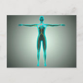 Anatomie van het lichaam van het Vrouw met aders e Briefkaart (Voorkant)