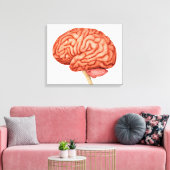 Anatomie van het menselijk brein, zijdelings Uitzi Canvas Afdruk (Insitu (Woonkamer))