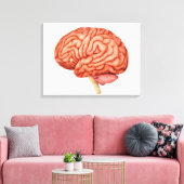 Anatomie van het menselijk brein, zijdelings Uitzi Canvas Afdruk (Insitu (Woonkamer))