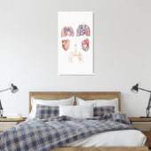 anatomie van het menselijk hart en de longen canvas afdruk (Insitu (Slaapkamer))