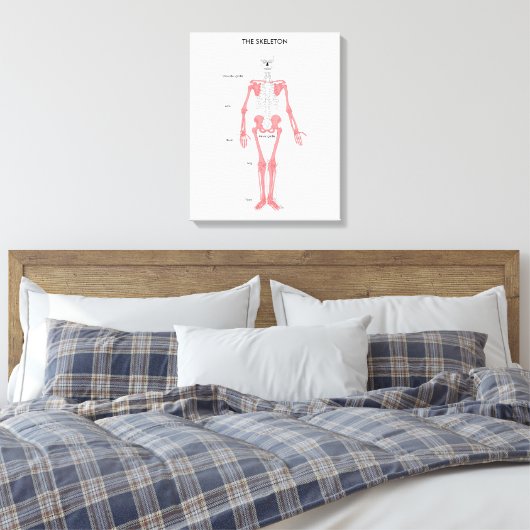 Anatomie van het menselijk lichaam Skeleton Anatom Canvas Afdruk (Insitu (Slaapkamer))