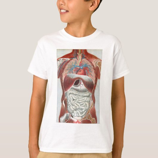 Anatomie van het menselijk lichaam t-shirt (Voorkant)