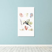  anatomie van het menselijk oor canvas afdruk (Insitu (Houten vloer))