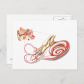 Anatomie van het menselijk oor, slijmvlieslabyrint briefkaart (Voorkant / Achterkant)