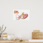 Anatomie van het menselijk oor, slijmvlieslabyrint poster (Keuken)