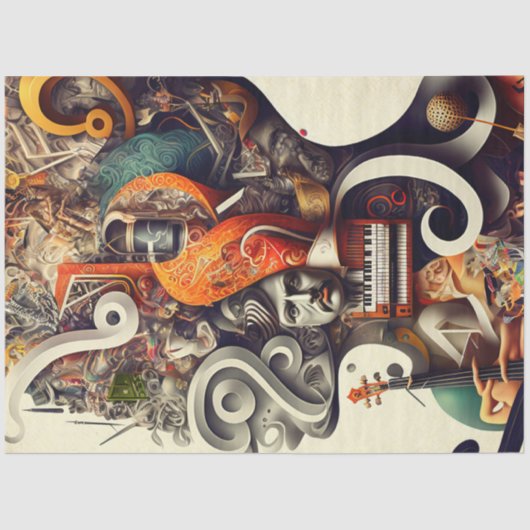 Anatomie van het Ontwerp van de Reeks van de Muzie Tissuepapier (Voorkant)