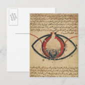Anatomie van het oog, uit een boek over oogziekten briefkaart (Voorkant / Achterkant)