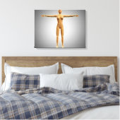 Anatomie van het Vrouw met zenuwstelsel Canvas Afdruk (Insitu (Slaapkamer))
