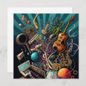 Anatomie van het Wenskaart Muziek Notitiekaartje (Voorkant / Achterkant)