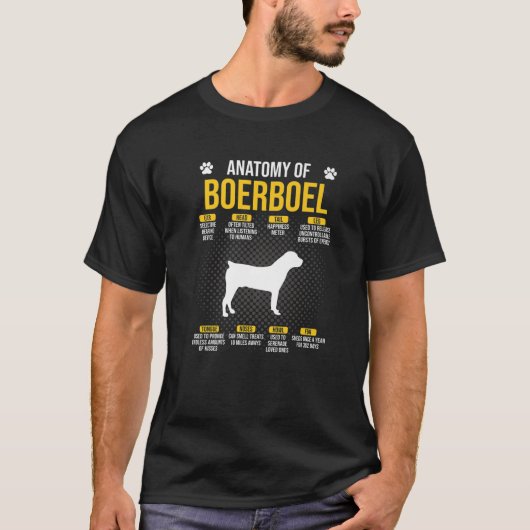 Anatomie van Hondenliefhebber van Boerboel T-shirt (Voorkant)