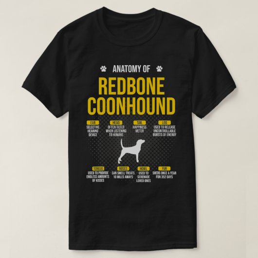 Anatomie van Hondenliefhebber van de sequoifoon T-shirt (Design voorkant)