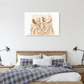 Anatomie van humaan bekkenbeen en ligamenten canvas afdruk (Insitu (Slaapkamer))