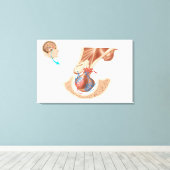 Anatomie van hypofyse canvas afdruk (Insitu (Houten vloer))